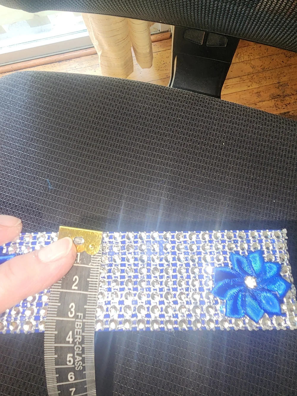 Decorative Blue and Silver Wooden Display Tray - Home Art